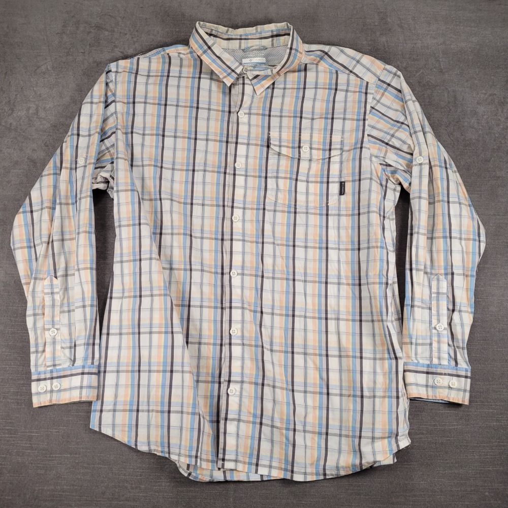 Columbia Omni-Wick Button Up Shirt Plaid Long Sleeve Outdoor XXL‎ 2XL